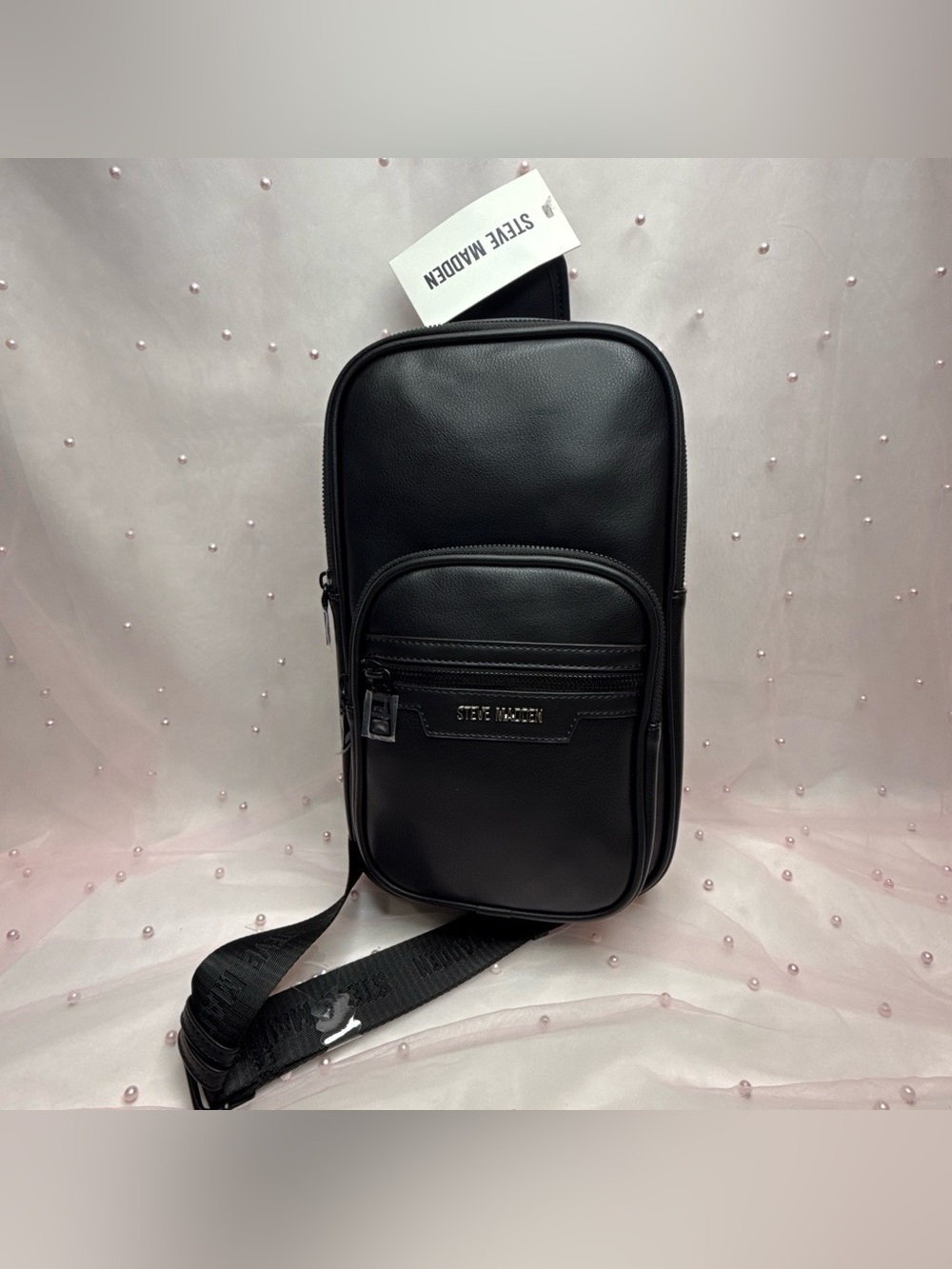 Steve Madden Men’s Black Sling Crossbody Bag 🖤